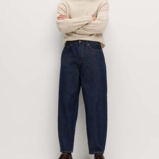 M&S Barrel Fit Pure Cotton Rigid Jeans Indigo