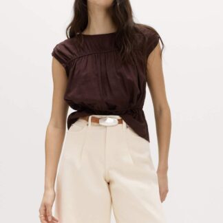 M&S Denim Pleat Front Wide Shorts Ecru