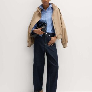 M&S High Waisted Carrot Leg Ankle Grazer Jeans Indigo Mix