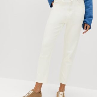 M&S High Waisted Cropped Slim Fit Jeans Soft White
