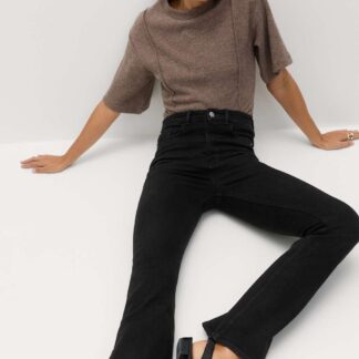 M&S Magic Shaping High Waisted Slim Flare Jeans Black