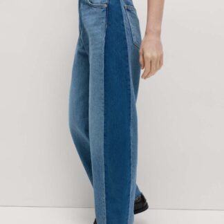 M&S Mid Rise Barrel Jeans Mid Blue