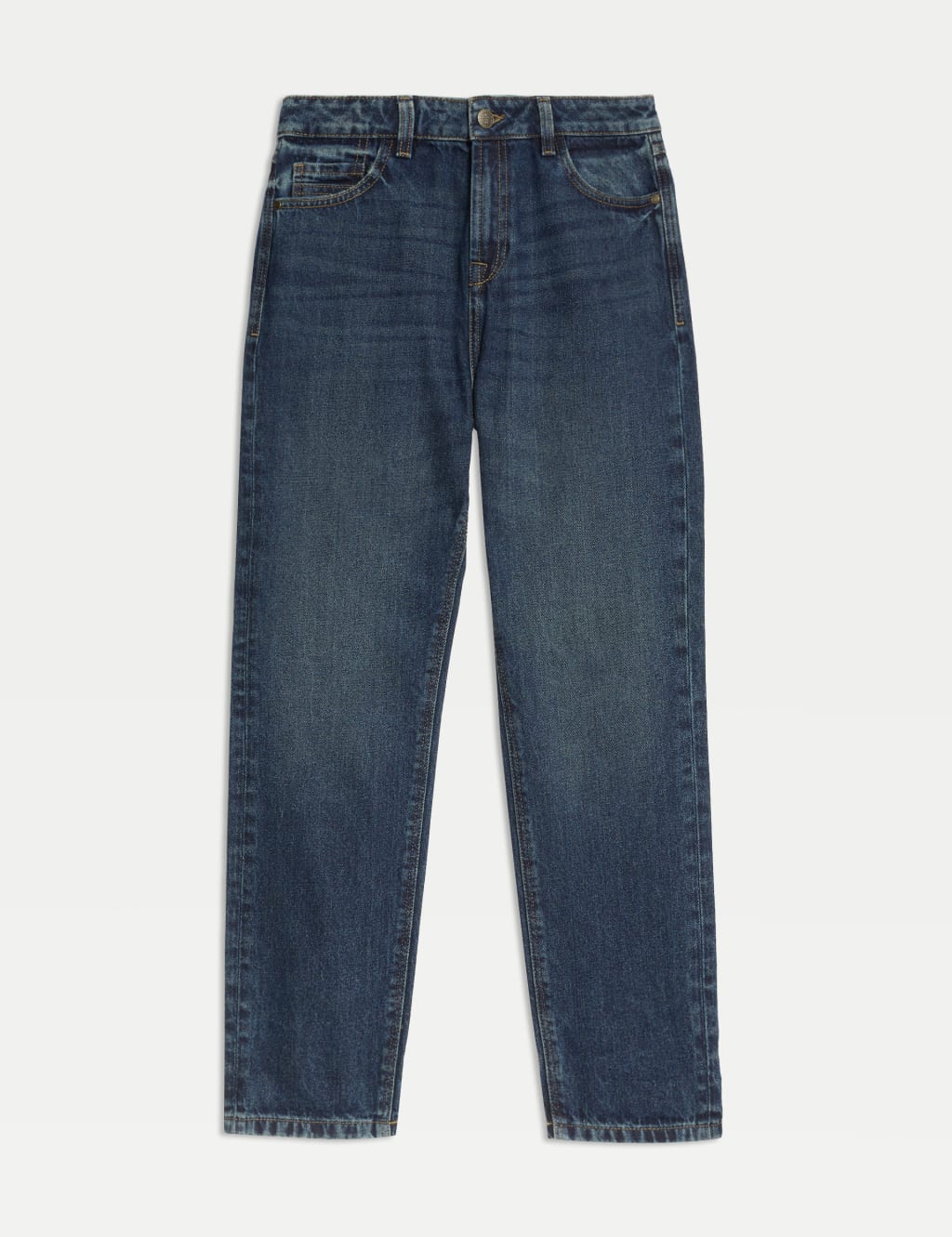M&S Pure Cotton Relaxed Fit Jeans (6-16 Yrs) Dark Denim