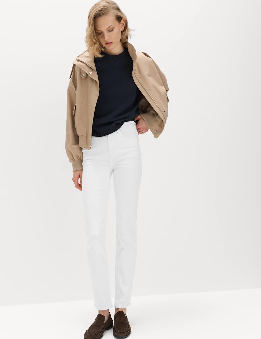 M&S Sienna Straight Leg Jeans White
