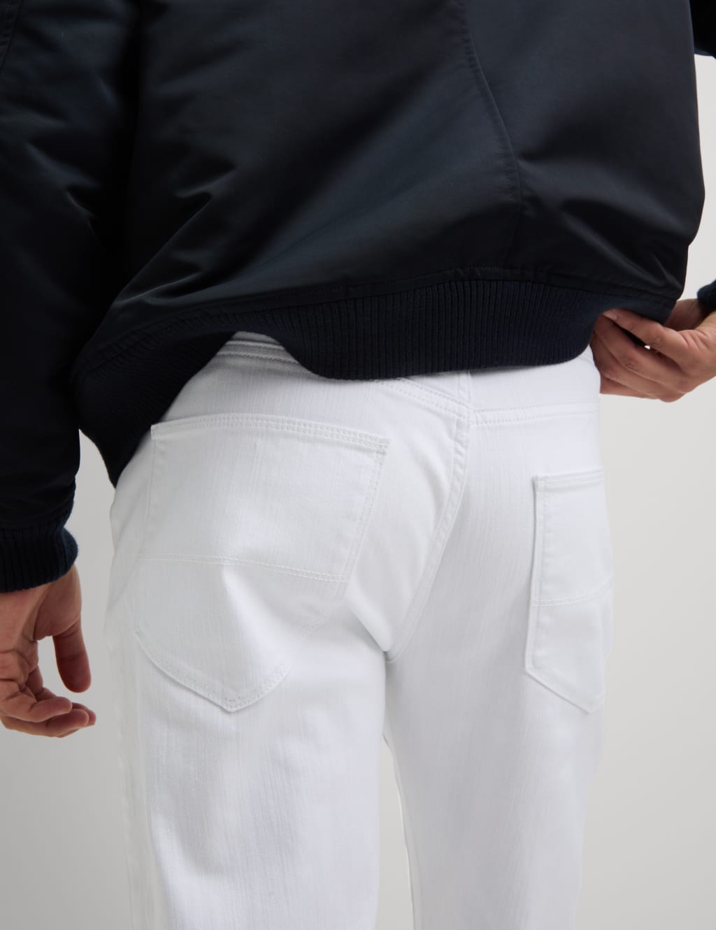 M&S Slim Fit Stretch Jeans Ice White