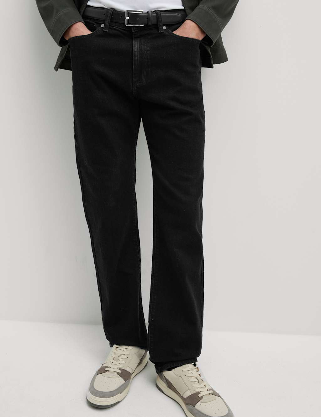 M&S Straight Fit Jeans with Stormwear™ Black