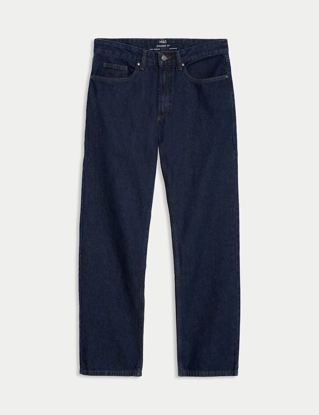 M&S Straight Fit Pure Cotton Jeans Indigo