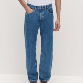 M&S Straight Fit Pure Cotton Jeans Medium Blue