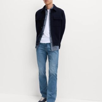 M&S Straight Fit Stretch Jeans Slate Blue