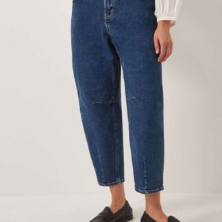 Monsoon High Waisted Barrel Ankle Grazer Jeans Blue