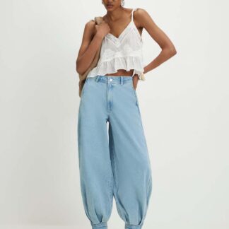 River Island Lyocell Blend High Waisted Balloon Leg Jeans Denim