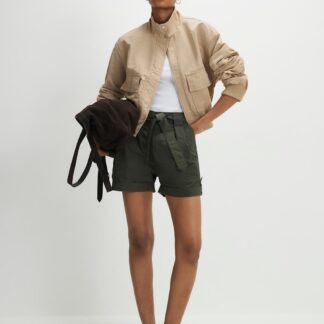 River Island Pure Cotton Shorts Khaki