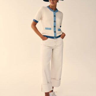 White Stuff Straight Leg Turn Up Ankle Grazer Jeans Natural